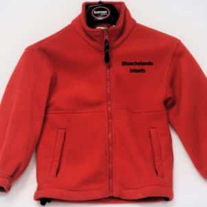 Red infant zip up fleece