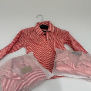 Long sleeved red & white striped Blanchelande blouse winter-Bundle of 3